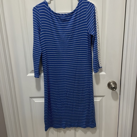 Lilly Pulitzer Marlowe Knit Striped Dress Blue White Pre Owned size small - Picture 6 of 9